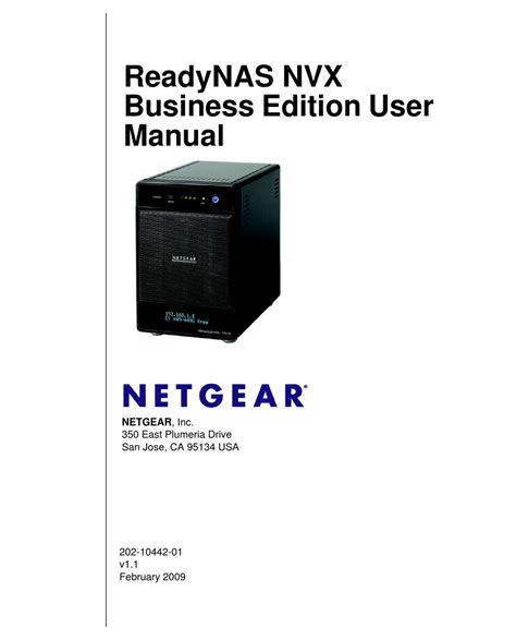 NETGEAR READYNAS NVX PIONEER pdf manual